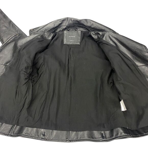 Elodie Nordstrom Womens Size XS Moto Jacket Black Faux Leather - Picture 16 of 16